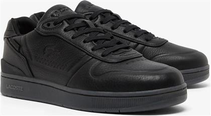 ΑΝΔΡΙΚΑ ΔΕΡΜΑΤΙΝΑ SNEAKERS ''T-CLIP'' - 50SMA019202H ΜΑΥΡΟ LACOSTE