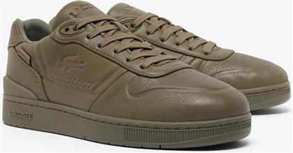 ΑΝΔΡΙΚΑ ΔΕΡΜΑΤΙΝΑ SNEAKERS ''T-CLIP'' - 50SMA01933T2 ΚΑΦΕ LACOSTE