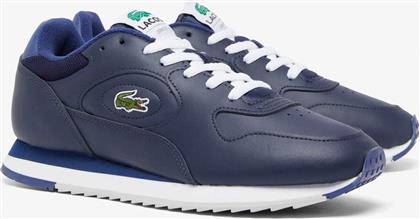 ΑΝΔΡΙΚΑ SNEAKERS ΜΕ ΛΟΓΟΤΥΠΟ ''T-CLIP'' - 48SMA0044092 ΣΚΟΥΡΟ ΜΠΛΕ LACOSTE