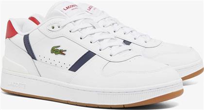 ΑΝΔΡΙΚΑ SNEAKERS ΜΕ ΛΟΓΟΤΥΠΟ ''T-CLIP'' - 48SMA0094407 ΛΕΥΚΟ LACOSTE