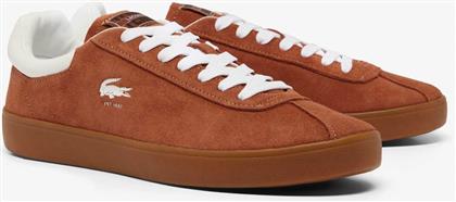 ΑΝΔΡΙΚΑ SUEDE SNEAKERS ΜΕ ΛΟΓΟΤΥΠΟ ''BASESHOT'' - 48SMA0008524 ΚΑΦΕ LACOSTE