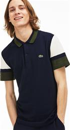 ΑΝΔΡΙΚΗ ΜΠΛΟΥΖΑ POLO COLOURBLOCK STRETCH SLIM FIT - PH4223 ΜΠΛΕ ΣΚΟΥΡΟ LACOSTE