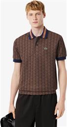 ΑΝΔΡΙΚΗ ΜΠΛΟΥΖΑ ΠΟΛΟ ΜΕ ALL-OVER MONOGRAM CLASSIC FIT - DH1417 ΚΑΦΕ LACOSTE