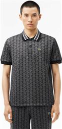 ΑΝΔΡΙΚΗ ΜΠΛΟΥΖΑ ΠΟΛΟ ΜΕ ALL-OVER MONOGRAM CLASSIC FIT - DH1417 ΜΑΥΡΟ LACOSTE