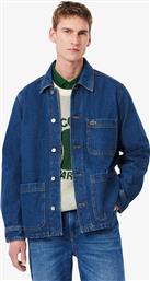 ΑΝΔΡΙΚΟ DENIM OVERSHIRT ΜΕ ΤΣΕΠΕΣ ΚΑΙ ΚΕΝΤΗΜΕΝΟ ΛΟΓΟΤΥΠΟ - CH9222-00 ΜΠΛΕ LACOSTE από το NOTOS