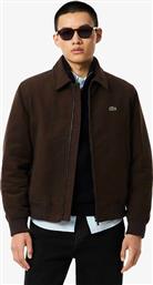 ΑΝΔΡΙΚΟ JACKET ΜΕ ΚΕΝΤΗΜΕΝΟ ΛΟΓΟΤΥΠΟ - BH5147-00 ΚΑΦΕ ΣΚΟΥΡΟ LACOSTE