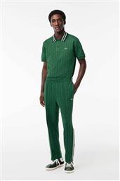 ΑΝΔΡΙΚΟ ΠΑΝΤΕΛΟΝΙ ΦΟΡΜΑΣ JACQUARD ΜΕ ALL-OVER MONOGRAM PRINT STRAIGHT FIT - XH1440 ΠΡΑΣΙΝΟ ΣΜΑΡΑΓΔΙ LACOSTE