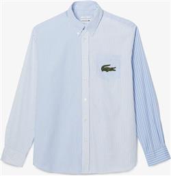 ΑΝΔΡΙΚΟ ΠΟΥΚΑΜΙΣΟ BUTTON DOWN ΜΕ ΡΙΓΕ ΣΧΕΔΙΟ REGULAR FIT - CH6409 DENIM BLUE ΑΝΟΙΧΤΟ LACOSTE