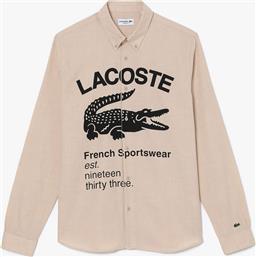 ΑΝΔΡΙΚΟ ΠΟΥΚΑΜΙΣΟ ΜΕ CROCODILE PRINT REGULAR FIT - CH0217 ΜΠΕΖ LACOSTE