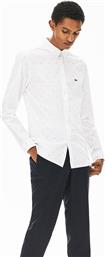 ΑΝΔΡΙΚΟ ΠΟΥΚΑΜΙΣΟ ΜΕ ΜΙΚΡΟΣΧΕΔΙΑ SLIM FIT - CH0001 ΛΕΥΚΟ LACOSTE