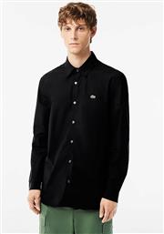 ΑΝΔΡΙΚΟ ΠΟΥΚΑΜΙΣΟ STRETCH POPLIN ΜΕ ΚΕΝΤΗΜΕΝΟ ΛΟΓΟΤΥΠΟ SLIM FIT - CH5620 ΜΑΥΡΟ LACOSTE