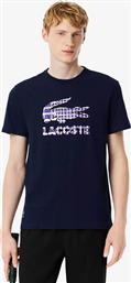 ΑΝΔΡΙΚΟ T-SHIRT ΜΕ GRAPHIC LOGO PRINT REGULAR FIT ''TENNIS X DANIIL MEDVEDEV'' - TH4769-00 ΜΠΛΕ ΣΚΟΥΡΟ LACOSTE