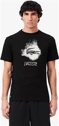 ΑΝΔΡΙΚΟ T-SHIRT ΜΕ GRAPHIC LOGO PRINT REGULAR FIT - TH8917-00 ΜΑΥΡΟ LACOSTE από το NOTOS