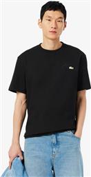 ΑΝΔΡΙΚΟ T-SHIRT ΜΕ ΚΕΝΤΗΜΕΝΟ ΛΟΓΟΤΥΠΟ CLASSIC FIT - TH5492-00 ΜΑΥΡΟ LACOSTE