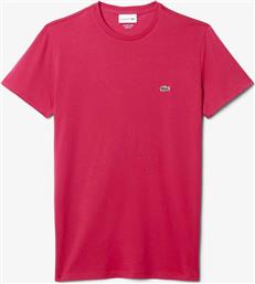 ΑΝΔΡΙΚΟ T-SHIRT ΜΕ ΚΕΝΤΗΜΕΝΟ ΛΟΓΟΤΥΠΟ REGULAR FIT - TH6709 ΦΟΥΞΙΑ LACOSTE