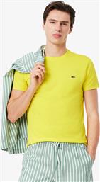 ΑΝΔΡΙΚΟ T-SHIRT ΜΕ ΚΕΝΤΗΜΕΝΟ ΛΟΓΟΤΥΠΟ REGULAR FIT - TH6709 ΚΙΤΡΙΝΟ LACOSTE