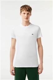 ΑΝΔΡΙΚΟ T-SHIRT ΜΕ ΚΕΝΤΗΜΕΝΟ ΛΟΓΟΤΥΠΟ REGULAR FIT - TH6709 ΛΕΥΚΟ LACOSTE