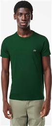 ΑΝΔΡΙΚΟ T-SHIRT ΜΕ ΚΕΝΤΗΜΕΝΟ ΛΟΓΟΤΥΠΟ REGULAR FIT - TH6709 ΠΡΑΣΙΝΟ ΣΚΟΥΡΟ LACOSTE