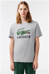 ΑΝΔΡΙΚΟ T-SHIRT ΜΕ LOGO PRINT REGULAR FIT - TH1285 ΓΚΡΙ LACOSTE