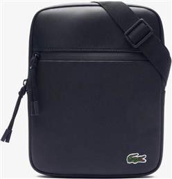 ΑΝΔΡΙΚΟ ΤΣΑΝΤΑΚΙ CROSSBODY ΜΕ ΛΟΓΟΤΥΠΟ ''LCST PETIT PIQUE CROSSOVER MEDIUM'' - NH3308LV ΜΑΥΡΟ LACOSTE