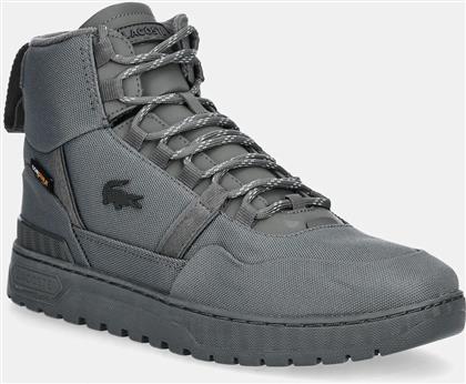 ΑΘΛΗΤΙΚΑ T-CLIP WINTER MID SNEAKERS ΧΡΩΜΑ: ΓΚΡΙ, 50SMA0195 LACOSTE