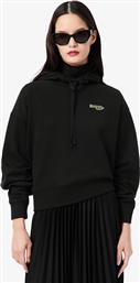ΓΥΝΑΙΚΕΙΑ ΜΠΛΟΥΖΑ ΦΟΥΤΕΡ ΜΕ ΚΟΥΚΟΥΛΑ ΚΑΙ LOGO PRINT OVERSIZED FIT - SF7607-00 ΜΑΥΡΟ LACOSTE