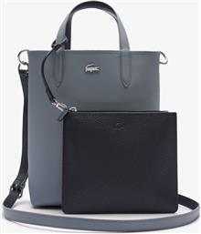 ΓΥΝΑΙΚΕΙΑ CROSSBODY ΤΣΑΝΤΑ ΔΙΠΛΗΣ ΟΨΗΣ ''ANNA REVERSIBLE COATED CANVAS '' - NF2991AA ΓΚΡΙ ΓΑΛΑΖΙΟ LACOSTE