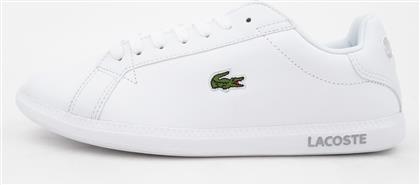 ΓΥΝΑΙΚΕΙΑ ΔΕΡΜΑΤΙΝΑ SNEAKERS ΜΕ ΚΕΝΤΗΜΕΝΟ ΛΟΓΟΤΥΠΟ ''GRADUATE BL21'' - 41SFA004221G ΛΕΥΚΟ LACOSTE