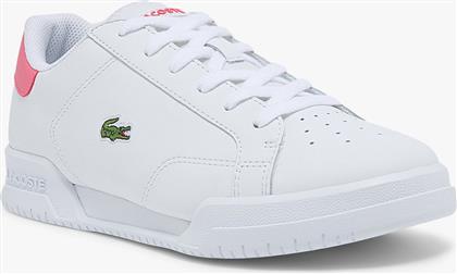 ΓΥΝΑΙΚΕΙΑ SNEAKERS ΜΕ ΚΕΝΤΗΜΕΝΟ ΛΟΓΟΤΥΠΟ ''TWIN SERVE'' - 42SFA00341T4 ΛΕΥΚΟ LACOSTE