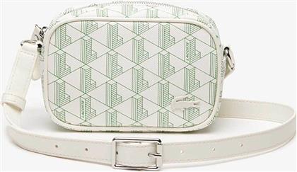 ΓΥΝΑΙΚΕΙΑ ΤΣΑΝΤΑ CROSSBODY ΜΕ ΣΧΕΔΙΟ ''MONOGRAM PRINT'' - NF4276DG ΛΕΥΚΟ LACOSTE