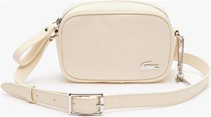 ΓΥΝΑΙΚΕΙΑ ΤΣΑΝΤΑ CROSSBODY ΜΟΝΟΧΡΩΜΗ ΑΠΟ ΚΑΜΒΑ ΜΕ ΜΕΤΑΛΛΙΚΗ ΛΕΠΤΟΜΕΡΕΙΑ - NF4364DB ΕΚΡΟΥ LACOSTE