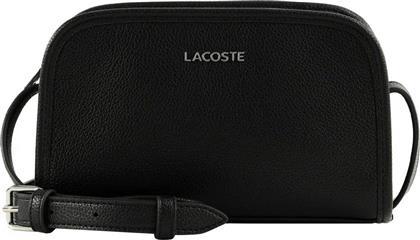 ΓΥΝΑΙΚΕΙΑ ΤΣΑΝΤΑ CROSSBODY ΜΟΝΟΧΡΩΜΗ ΜΕ ΜΕΤΑΛΛΙΚΟ ΛΟΓΟΤΥΠΟ - NF5146EG ΜΑΥΡΟ LACOSTE