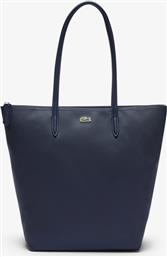 ΓΥΝΑΙΚΕΙΑ ΤΣΑΝΤΑ TOTE ΜΕ ΑΝΑΓΛΥΦΟ ΛΟΓΟΤΥΠΟ ''CONCEPT VERTICAL TOTE L.12.12'' - NF1890PK ΜΠΛΕ ΣΚΟΥΡΟ LACOSTE
