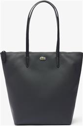 ΓΥΝΑΙΚΕΙΑ ΤΣΑΝΤΑ TOTE ΜΕ ΑΝΑΓΛΥΦΟ ΛΟΓΟΤΥΠΟ ''CONCEPT VERTICAL TOTE L.12.12'' - NF1890PK ΜΑΥΡΟ LACOSTE