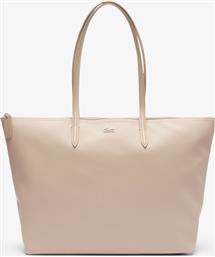 ΓΥΝΑΙΚΕΙΑ ΤΣΑΝΤΑ TOTE ΜΕ ΑΝΑΓΛΥΦΟ ΛΟΓΟΤΥΠΟ ''LARGE CONCEPT L.12.12'' - NF1888PK ΕΚΡΟΥ LACOSTE