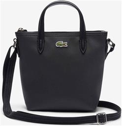 ΓΥΝΑΙΚΕΙΑ ΤΣΑΝΤΑ TOTE ΜΕ ΑΝΑΓΛΥΦΟ ΛΟΓΟΤΥΠΟ ''MINI CONCEPT TOTE L.12.12'' - NF2609PK ΜΑΥΡΟ LACOSTE