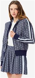 ΓΥΝΑΙΚΕΙΑ ΖΑΚΕΤΑ ΦΟΥΤΕΡ ΜΕ ΚΟΥΚΟΥΛΑ ΚΑΙ ALL-OVER MONOGRAM PRINT REGULAR FIT - SF7606 ΜΠΛΕ ΣΚΟΥΡΟ LACOSTE