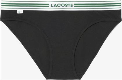 ΓΥΝΑΙΚΕΙΟ ΕΣΩΡΟΥΧΟ BRIEF ΜΕ CONTRAST ΜΕΣΗ ΚΑΙ ΛΟΓΟΤΥΠΟ - 8F1333-00 ΜΑΥΡΟ LACOSTE