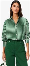 ΓΥΝΑΙΚΕΙΟ ΠΟΥΚΑΜΙΣΟ POPLIN ΜΕ ΤΣΕΠΗ ΚΑΙ ΛΟΓΟΤΥΠΟ OVERSIZED FIT - CF0215-00 ΠΡΑΣΙΝΟ ΣΜΑΡΑΓΔΙ LACOSTE