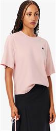 ΓΥΝΑΙΚΕΙΟ T-SHIRT ΜΕ ΚΕΝΤΗΜΕΝΟ ΛΟΓΟΤΥΠΟ RELAXED FIT - TF5242-00 ΡΟΖ LACOSTE
