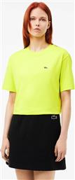 ΓΥΝΑΙΚΕΙΟ T-SHIRT ΜΕ ΚΕΝΤΗΜΕΝΟ ΛΟΓΟΤΥΠΟ RELAXED FIT - TF7215 ΚΙΤΡΙΝΟ LACOSTE