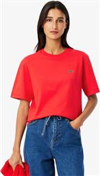 ΓΥΝΑΙΚΕΙΟ T-SHIRT ΜΕ ΚΕΝΤΗΜΕΝΟ ΛΟΓΟΤΥΠΟ RELAXED FIT - TF7215 ΚΟΚΚΙΝΟ ΚΑΡΠΟΥΖΙ LACOSTE