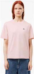 ΓΥΝΑΙΚΕΙΟ T-SHIRT ΜΕ ΚΕΝΤΗΜΕΝΟ ΛΟΓΟΤΥΠΟ RELAXED FIT - TF7215 ΡΟΖ ΑΝΟΙΧΤΟ LACOSTE