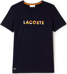 ΓΥΝΑΙΚΕΙΟ T-SHIRT ΜΕ LETTER PRINT 2018 TENNIS COLLECTION - TF3410 ΜΑΥΡΟ LACOSTE