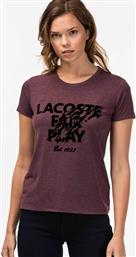 ΓΥΝΑΙΚΕΙΟ T-SHIRT ΜΕ LETTERING CLASSIC FIT - TF7668 ΜΠΟΡΝΤΟ LACOSTE