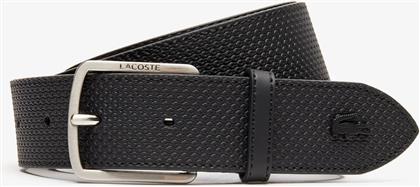 MEN'S ENGRAVED BUCKLE TEXTURISED LEATHER BELT RC4005-000 LACOSTE
