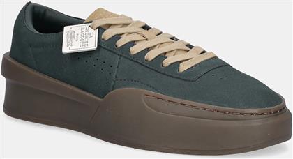 NUBUCK SNEAKERS AURA CLUB SNEAKERS ΧΡΩΜΑ: ΠΡΑΣΙΝΟ, 50SMA0144 LACOSTE