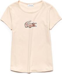 ΠΑΙΔΙΚΟ T-SHIRT ΜΟΝΟΧΡΩΜΟ ΜΕ LOGO PRINT ΣΤΟ ΣΤΗΘΟΣ - TJ2929 NUDE LACOSTE