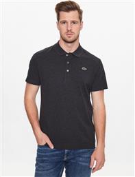 POLO YH4801 ΜΑΥΡΟ REGULAR FIT LACOSTE από το MODIVO