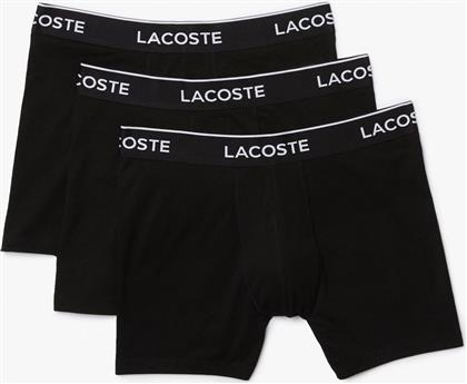 ΣΕΤ ΑΝΔΡΙΚΑ ΕΣΩΡΟΥΧΑ BOXER ΜΕ LOGO TAPE ΣΤΗ ΜΕΣΗ (3 ΤΕΜΑΧΙΑ) - 6H3420 ΜΑΥΡΟ LACOSTE
